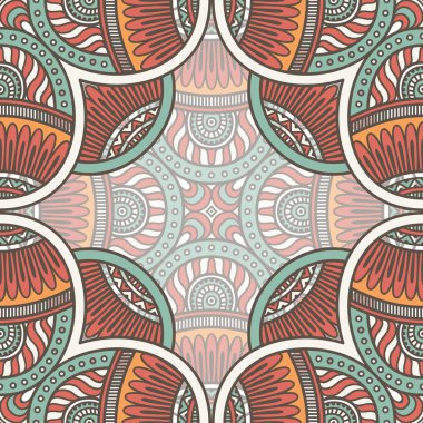 etnik çiçek seamless modeli