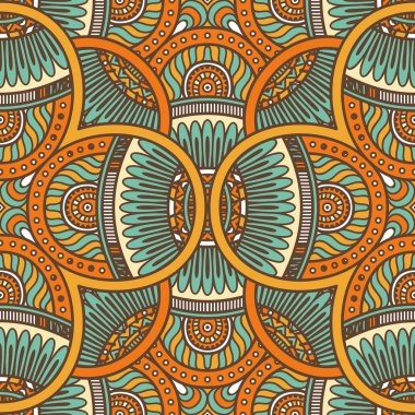 etnik çiçek seamless modeli