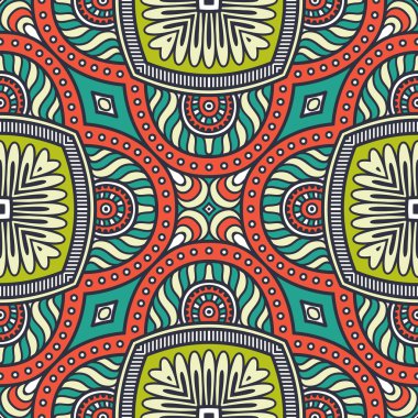 etnik çiçek seamless modeli