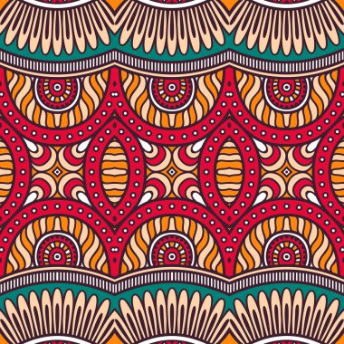 etnik çiçek seamless modeli