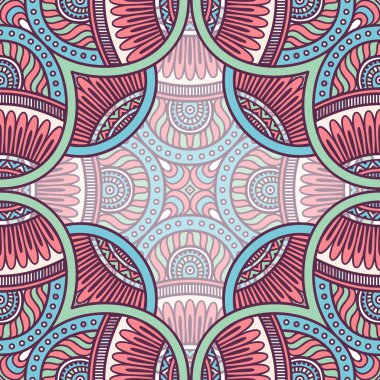 etnik çiçek seamless modeli