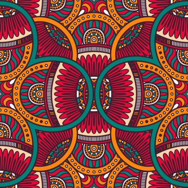 etnik çiçek seamless modeli