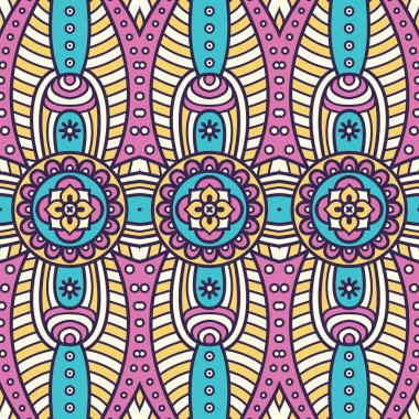 etnik çiçek seamless modeli