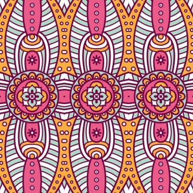 etnik çiçek seamless modeli