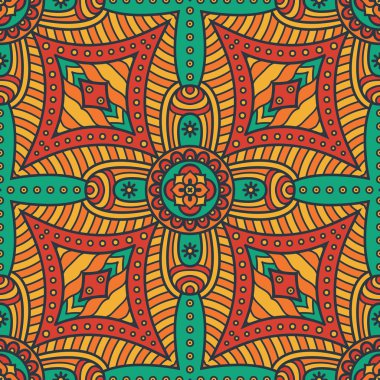 etnik çiçek seamless modeli