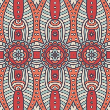 etnik çiçek seamless modeli