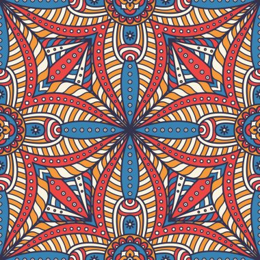 etnik çiçek seamless modeli