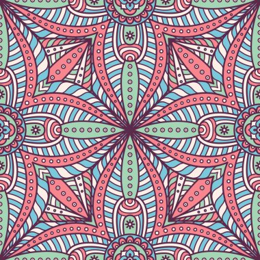 etnik çiçek seamless modeli