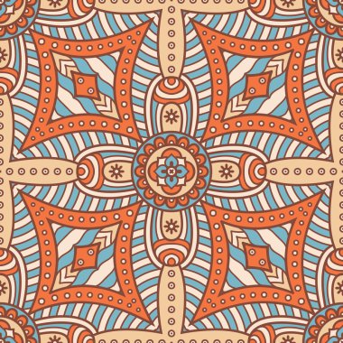 etnik çiçek seamless modeli