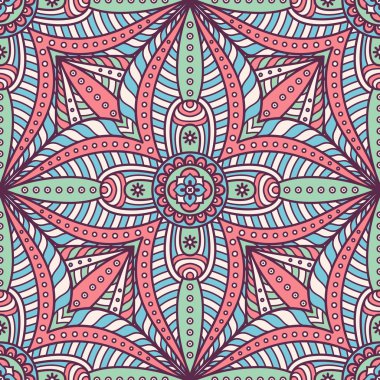 etnik çiçek seamless modeli