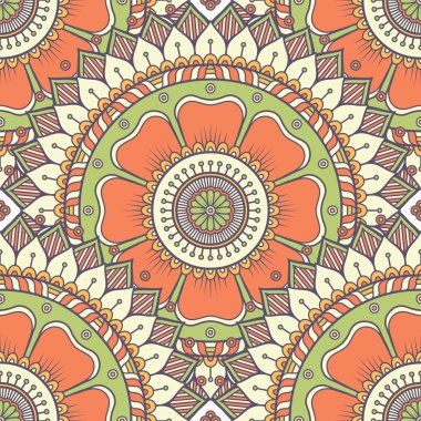 etnik çiçek seamless modeli