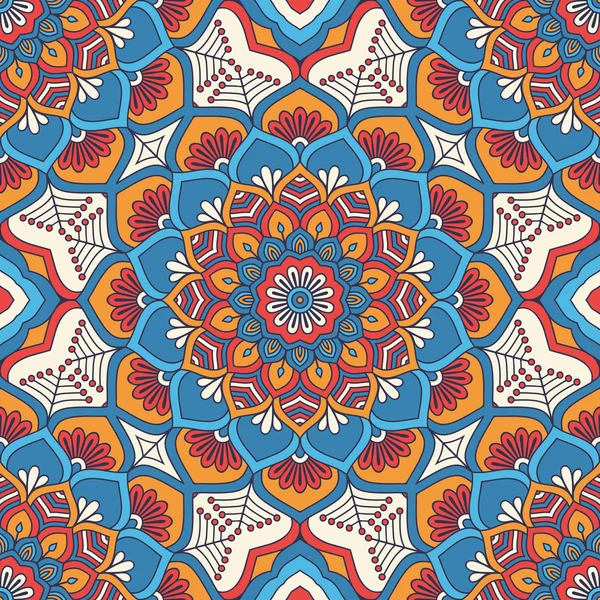 Ethnic floral seamless pattern — Stock Vector