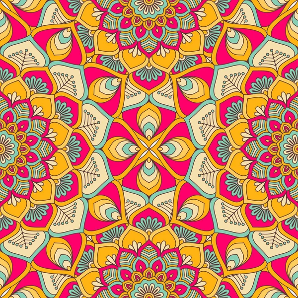 Ethnic floral seamless pattern — Stock Vector