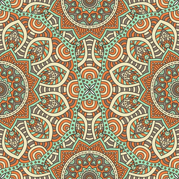 Ethnique floral motif sans couture — Image vectorielle