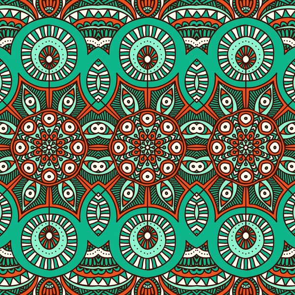 Ethnic floral seamless pattern — Stock Vector