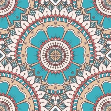 etnik çiçek seamless modeli