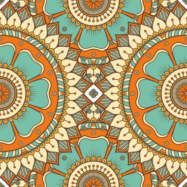 etnik çiçek seamless modeli