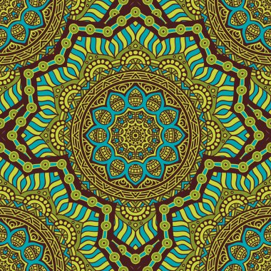 etnik çiçek seamless modeli