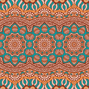 etnik çiçek seamless modeli