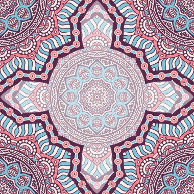 etnik çiçek seamless modeli