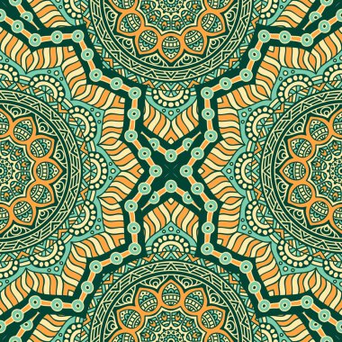 etnik çiçek seamless modeli