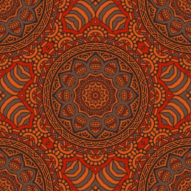 etnik çiçek seamless modeli