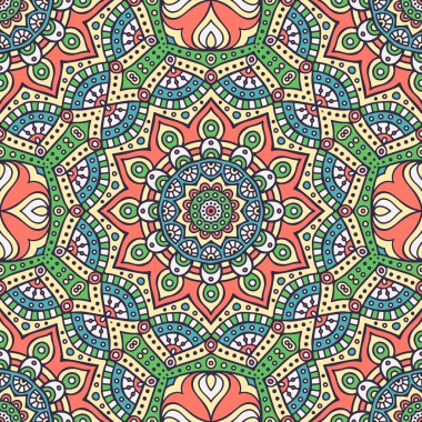 etnik çiçek seamless modeli