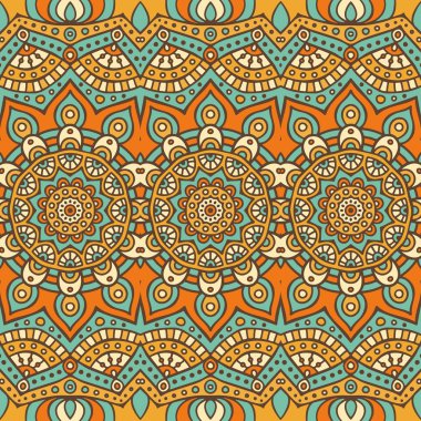 etnik çiçek seamless modeli