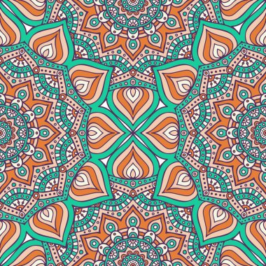 etnik çiçek seamless modeli