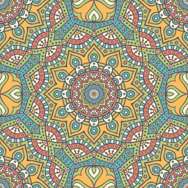 etnik çiçek seamless modeli