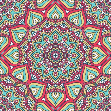 etnik çiçek seamless modeli