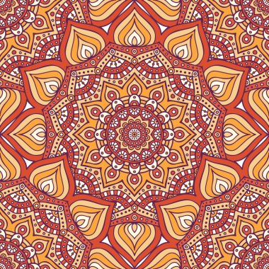 etnik çiçek seamless modeli