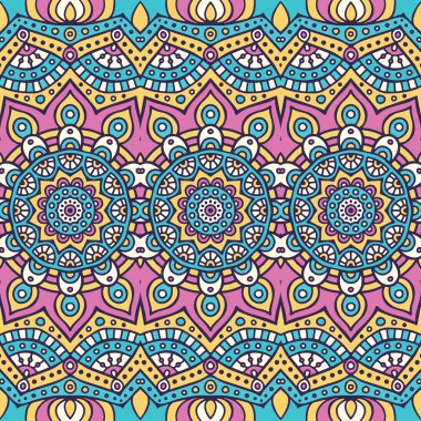 etnik çiçek seamless modeli