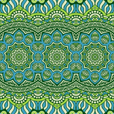 etnik çiçek seamless modeli