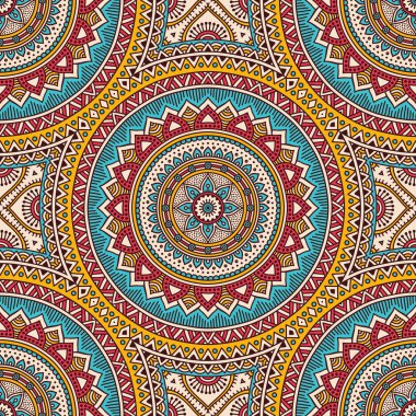 etnik çiçek seamless modeli