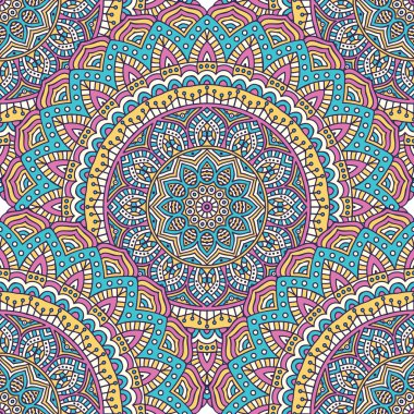 etnik çiçek seamless modeli