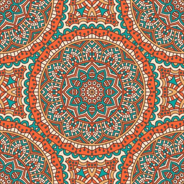 etnik çiçek seamless modeli