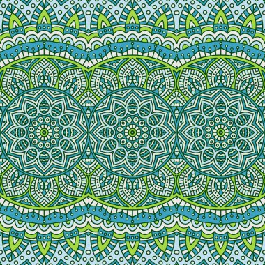 etnik çiçek seamless modeli