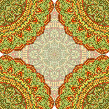 etnik çiçek seamless modeli