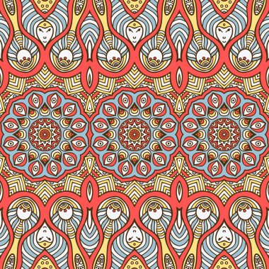 etnik çiçek seamless modeli