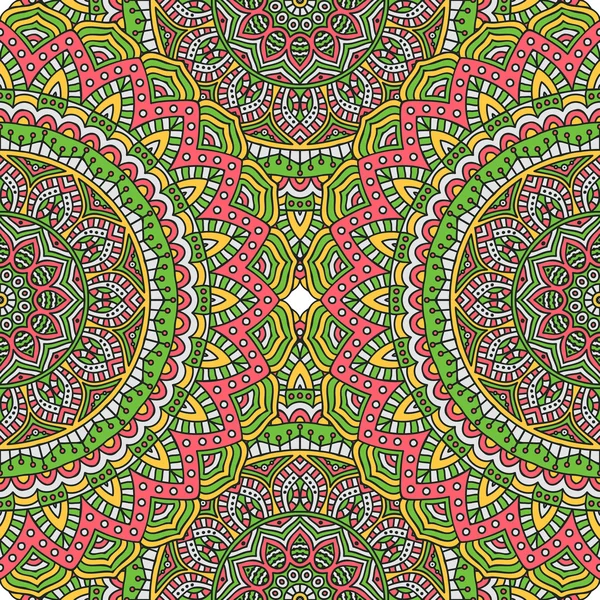 Ethnique floral motif sans couture — Image vectorielle