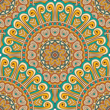 etnik çiçek seamless modeli