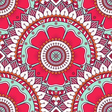 etnik çiçek seamless modeli