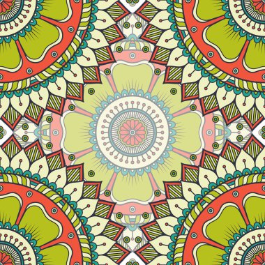 etnik çiçek seamless modeli