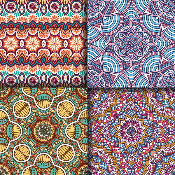 etnik çiçek seamless modeli