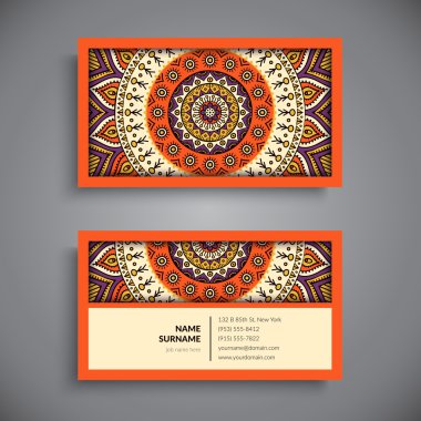 Kartvizit. Vintage dekor elementleri.