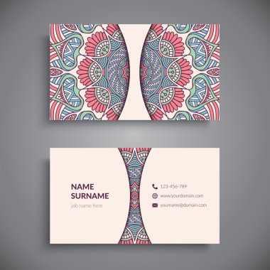 Kartvizit. Vintage dekor elementleri.