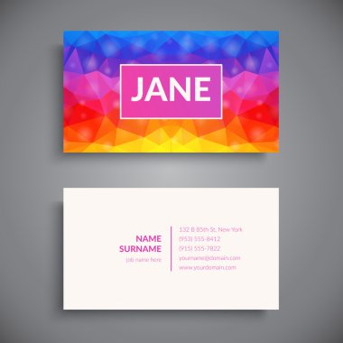 Kartvizit. Vintage dekor elementleri.