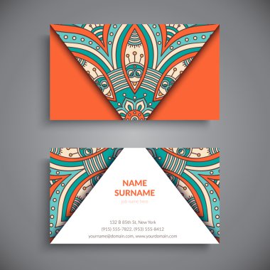 Kartvizit. Vintage dekor elementleri.