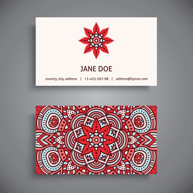 Kartvizit. Vintage dekor elementleri.